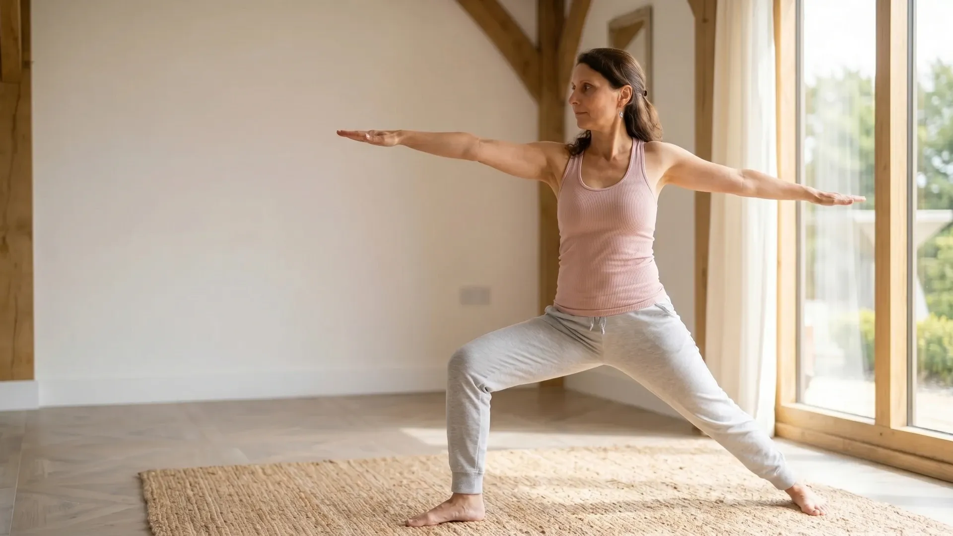 Yoga class in a Norfolk village hall