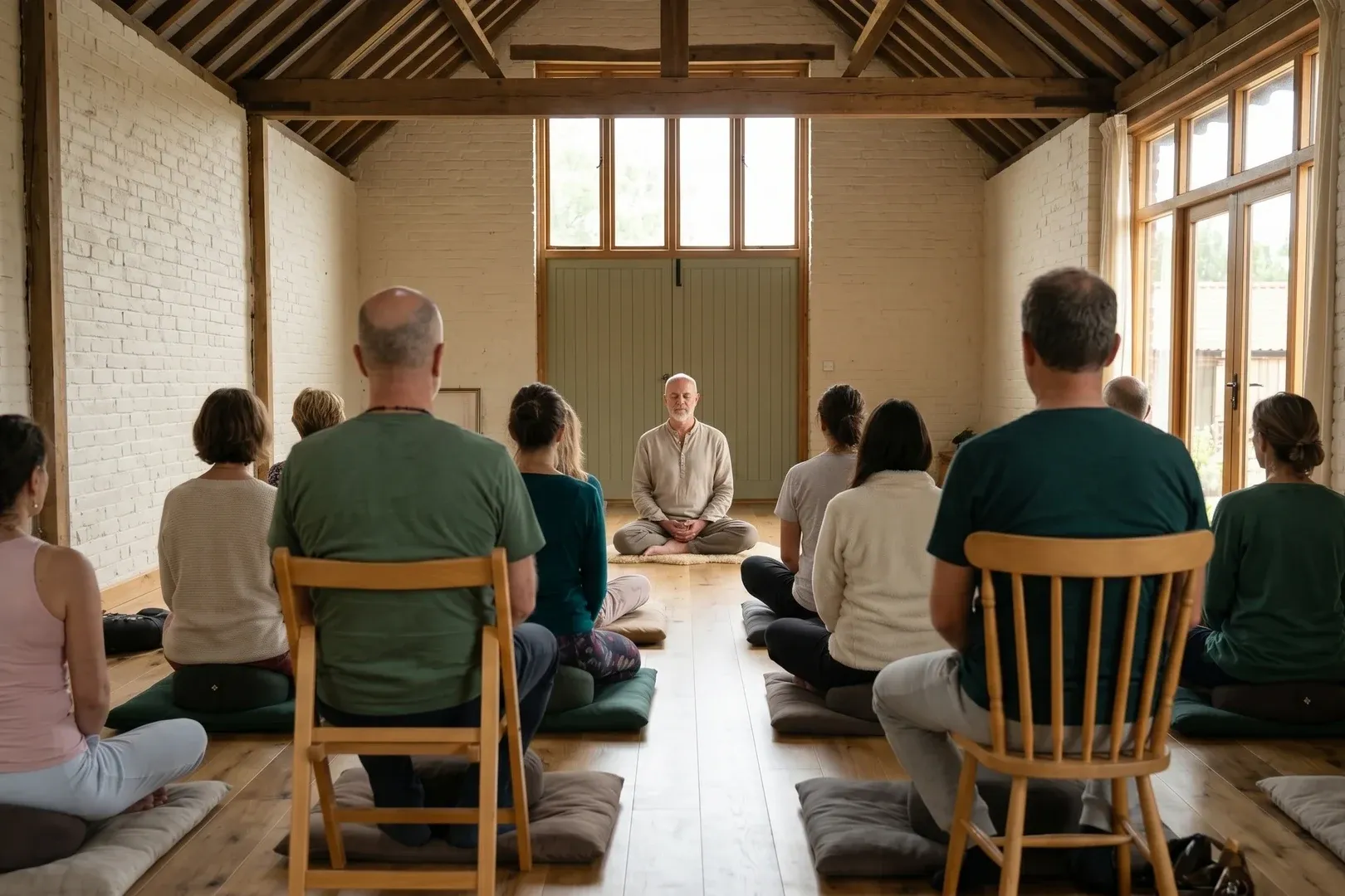 Candles, cushions and a quiet meditation space at Barnham Broom Village Hall